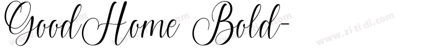 GoodHome Bold字体转换